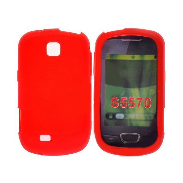 CUSTODIA GEL TPU SILICONE LUCIDA per SAMSUNG S5570 Galaxy Mini Next COLORE ROSSO