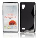 CUSTODIA GEL TPU SILICONE DOUBLE per LG L9 Optimus, P760 COLORE NERO