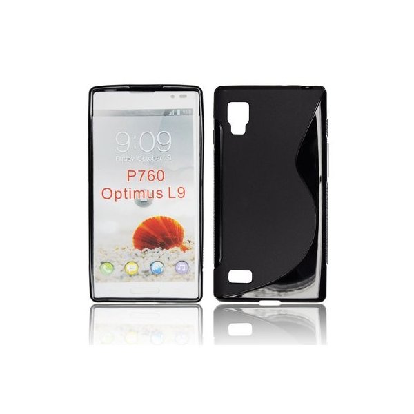 CUSTODIA GEL TPU SILICONE DOUBLE per LG L9 Optimus, P760 COLORE NERO