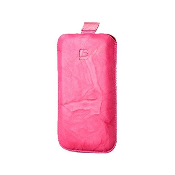 CUSTODIA IN VERA PELLE A SACCHETTO APPLE IPHONE 5, 5c, 5s INDIGO CASE COLORE ROSA