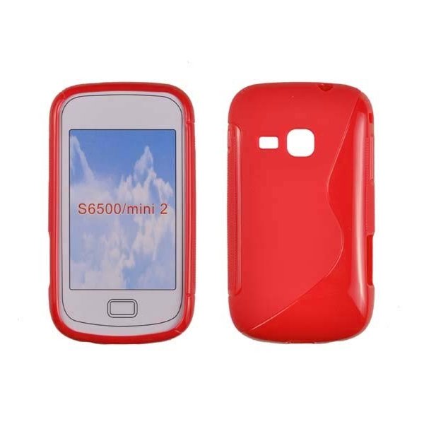 CUSTODIA GEL TPU SILICONE DOUBLE per SAMSUNG S6500 Galaxy Mini 2 COLORE ROSSO