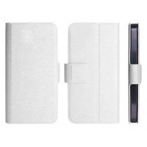 CUSTODIA FLIP ORIZZONTALE SLIM per NOKIA LUMIA 610 CON STAND E CHIUSURA MAGNETICA COLORE BIANCO