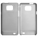 CUSTODIA RIGIDA CON RIGHE ORIZZONTALI per SAMSUNG I9100 Galaxy S II, I9105 Galaxy S II Plus COLORE GRIGIO