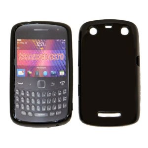 CUSTODIA GEL TPU SILICONE LUCIDA per BLACKBERRY CURVE 9370, CURVE 9360, CURVE 9350 COLORE NERO