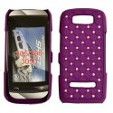 CUSTODIA RIGIDA GOMMATA CON BRILLANTINI per NOKIA ASHA 305, 306 COLORE VIOLA