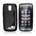 CUSTODIA GEL TPU SILICONE DOUBLE NOKIA ASHA 308, ASHA 309 COLORE NERO