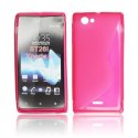 CUSTODIA GEL TPU SILICONE DOUBLE per SONY XPERIA J ST26i COLORE ROSA