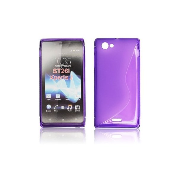 CUSTODIA GEL TPU SILICONE DOUBLE per SONY XPERIA J ST26i COLORE VIOLA