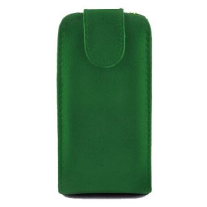 CUSTODIA VERTICALE FLIP PELLE per APPLE IPHONE 5, 5S COLORE VERDE