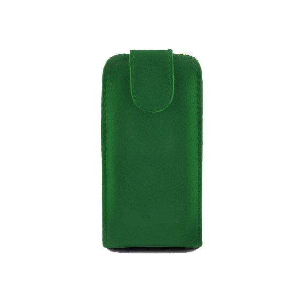 CUSTODIA VERTICALE FLIP PELLE per APPLE IPHONE 5, 5S COLORE VERDE