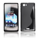 CUSTODIA GEL TPU SILICONE DOUBLE per SONY XPERIA J ST26i COLORE NERO