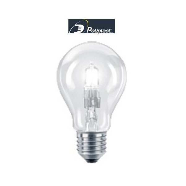 LAMPADINA ALOGENA GOCCIA 28W ATTACCO GRANDE E27 SVILUPPA 37W POLIPLAST