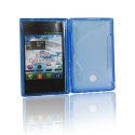 CUSTODIA GEL TPU SILICONE DOUBLE per LG E400 Optimus L3 COLORE BLU