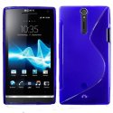 CUSTODIA GEL TPU SILICONE DOUBLE per SONY XPERIA S LT26i COLORE BLU