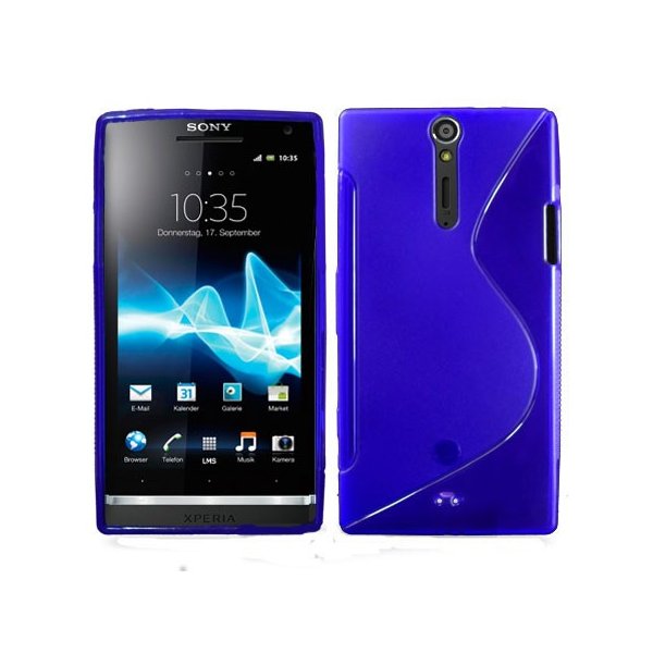 CUSTODIA GEL TPU SILICONE DOUBLE per SONY XPERIA S LT26i COLORE BLU