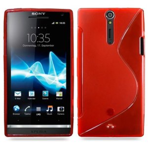 CUSTODIA GEL TPU SILICONE DOUBLE per SONY XPERIA S LT26i COLORE ROSSO