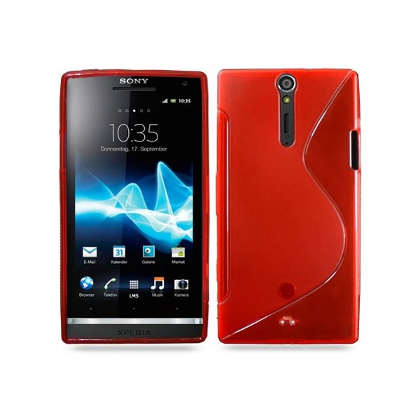 CUSTODIA GEL TPU SILICONE DOUBLE per SONY XPERIA S LT26i COLORE ROSSO