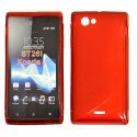 CUSTODIA GEL TPU SILICONE DOUBLE per SONY XPERIA J ST26i COLORE ROSSO