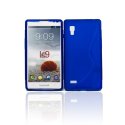 CUSTODIA GEL TPU SILICONE DOUBLE per LG L9 OPTIMUS P760 COLORE BLU