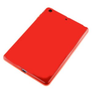 CUSTODIA GEL SILICONE TPU LUCIDA per APPLE IPAD MINI 3, IPAD MINI 2, IPAD MINI COLORE ROSSO