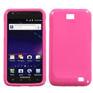 CUSTODIA GEL TPU SILICONE LUCIDA per SAMSUNG I9100 Galaxy S II, I9105 Galaxy S II Plus COLORE ROSA