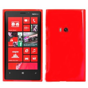 CUSTODIA GEL TPU SILICONE LUCIDA per NOKIA 920 LUMIA COLORE ROSSO