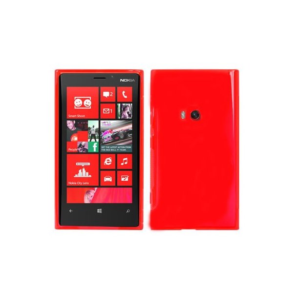 CUSTODIA GEL TPU SILICONE LUCIDA per NOKIA 920 LUMIA COLORE ROSSO