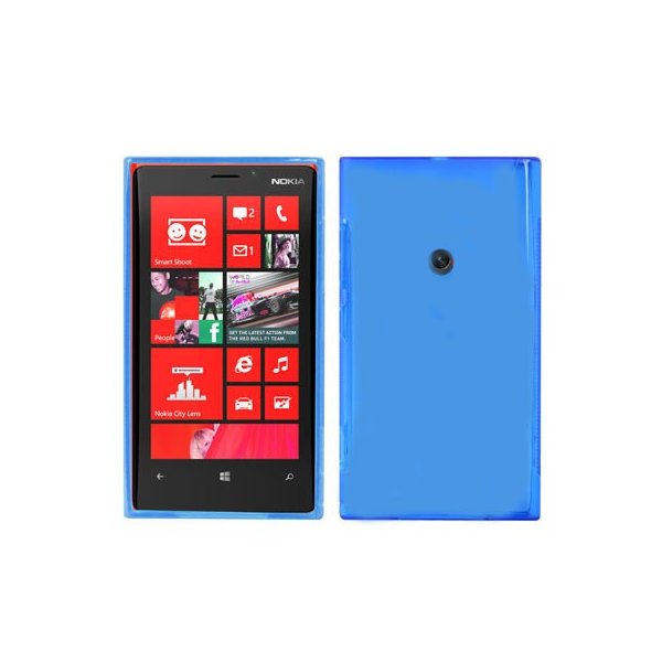 CUSTODIA GEL TPU SILICONE LUCIDA per NOKIA 920 LUMIA COLORE BLU