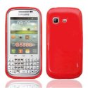 CUSTODIA GEL TPU SILICONE LUCIDA per SAMSUNG B5330 Galaxy Chat COLORE ROSSO