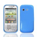 CUSTODIA GEL TPU SILICONE LUCIDA per SAMSUNG B5330 Galaxy Chat COLORE BLU