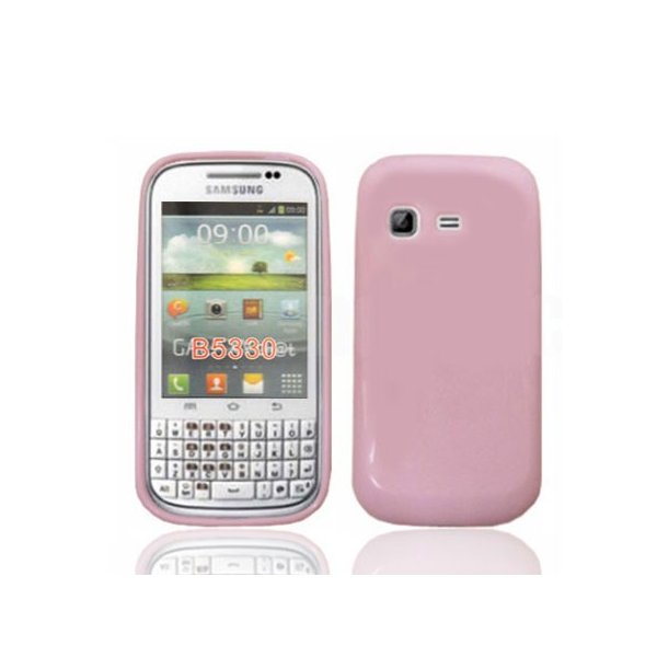 CUSTODIA GEL TPU SILICONE LUCIDA per SAMSUNG B5330 Galaxy Chat COLORE ROSA