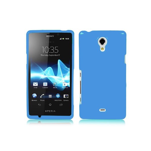 CUSTODIA GEL TPU SILICONE LUCIDA per SONY XPERIA T LT30P COLORE BLU