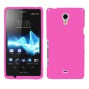 CUSTODIA GEL TPU SILICONE LUCIDA per SONY XPERIA T LT30P COLORE ROSA