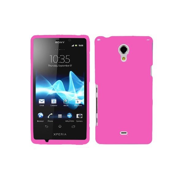 CUSTODIA GEL TPU SILICONE LUCIDA per SONY XPERIA T LT30P COLORE ROSA