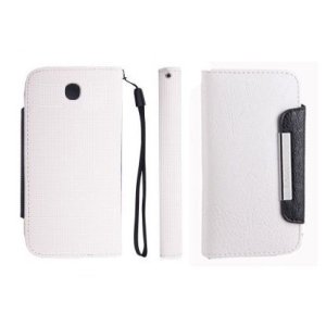 CUSTODIA ORIZZONTALE FLIP SONY XPERIA P LT22I WALLET COLORE BIANCO/NERO