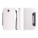 CUSTODIA ORIZZONTALE FLIP SONY XPERIA S LT26i WALLET COLORE BIANCO/NERO