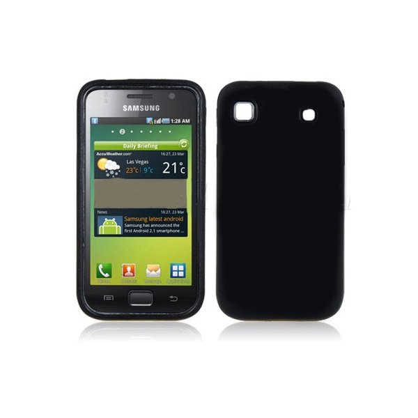 CUSTODIA GEL TPU SILICONE LUCIDA per SAMSUNG I9000 Galaxy S COLORE NERO