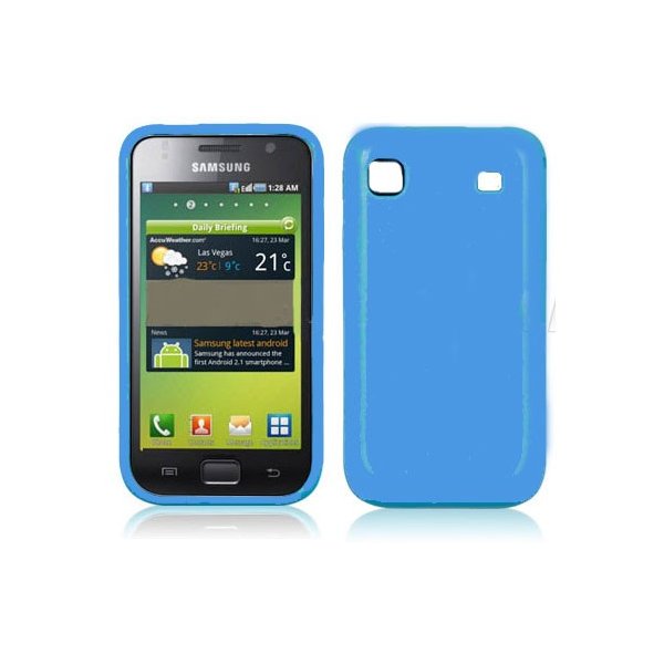 CUSTODIA GEL TPU SILICONE LUCIDA per SAMSUNG I9000 Galaxy S COLORE BLU