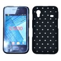 CUSTODIA RIGIDA GOMMATA CON BRILLANTINI per SAMSUNG S5830 Galaxy Ace COLORE NERO