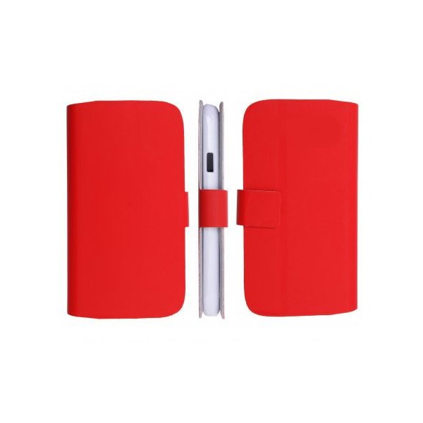 CUSTODIA FLIP ORIZZONTALE SLIM per NOKIA LUMIA 610 CON STAND E CHIUSURA MAGNETICA COLORE ROSSO