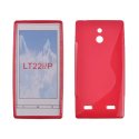 CUSTODIA GEL TPU SILICONE DOUBLE per SONY XPERIA P LT22i COLORE ROSSO