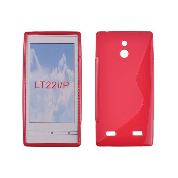 CUSTODIA GEL TPU SILICONE DOUBLE per SONY XPERIA P LT22i COLORE ROSSO