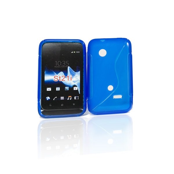 CUSTODIA GEL TPU SILICONE DOUBLE per SONY XPERIA TIPO ST21i COLORE BLU