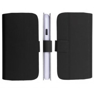 CUSTODIA FLIP ORIZZONTALE SLIM per HTC ONE S CON STAND E CHIUSURA MAGNETICA COLORE NERO