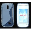 CUSTODIA GEL TPU SILICONE DOUBLE NOKIA ASHA 308, ASHA 309 COLORE BIANCO