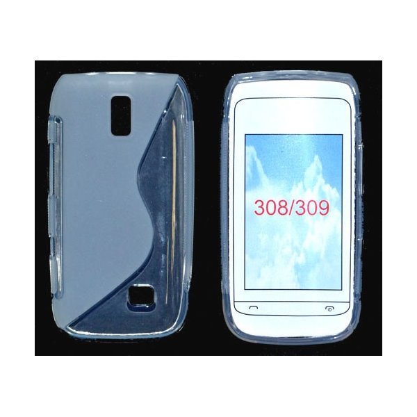 CUSTODIA GEL TPU SILICONE DOUBLE NOKIA ASHA 308, ASHA 309 COLORE BIANCO