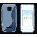 CUSTODIA GEL TPU SILICONE DOUBLE per NOKIA ASHA 311 COLORE BIANCO