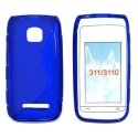 CUSTODIA GEL TPU SILICONE DOUBLE per NOKIA ASHA 311 COLORE BLU