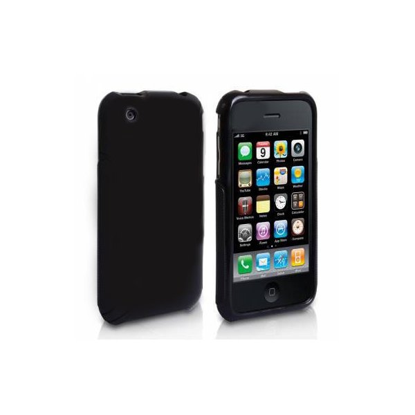 CUSTODIA GEL TPU SILICONE LUCIDA per IPHONE 3G,3GS COLORE NERO