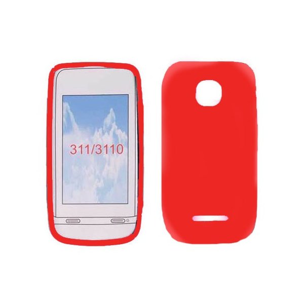 CUSTODIA GEL TPU SILICONE LUCIDA per NOKIA ASHA 311 COLORE ROSSO